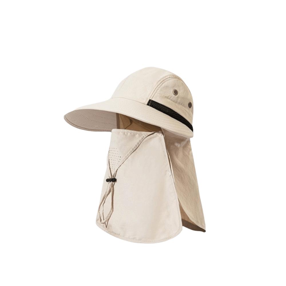 

Waterproof Fishing Hat Breathable Full Face Coverage Hat Casual UV Protection Cap Unisex бежевый