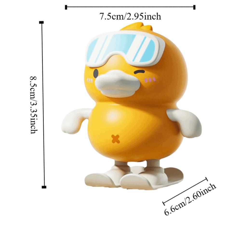 Plastic Material Skiing duck toy Yellow Duck Jumping Duck Toy Clockwork Duck Toy  Desktop Companion