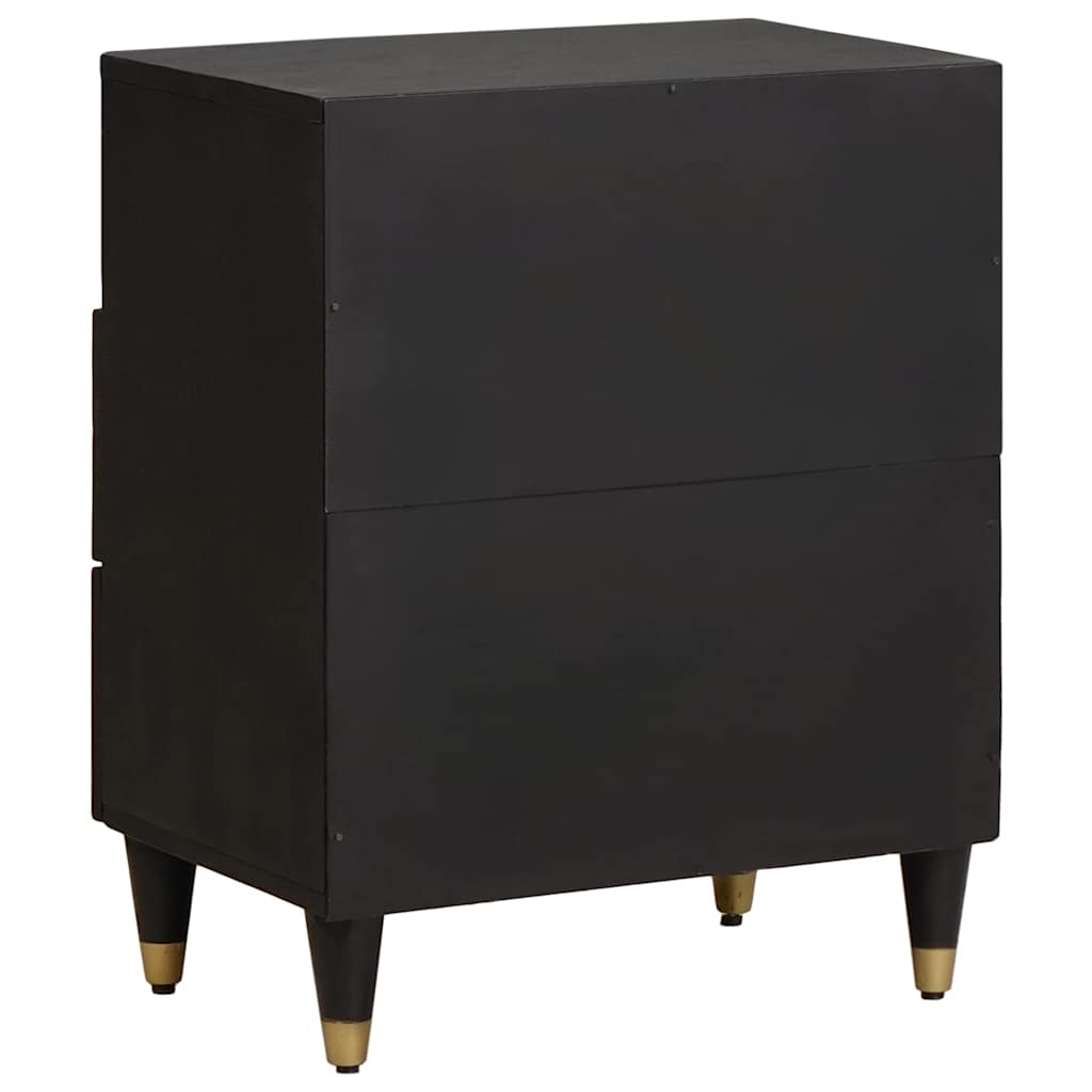 Nightstand Black 50 x 33 x 62 cm Solid Mango Wood
