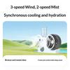 Portable Mist Table Fan Ultra-Quiet Operation Desk Fan with Cooling Mist Spray USB Rechargeable Desk Fan for Office Home Travel Bedroom