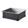 50cm Kitchen Sink Undermount Single Bowl Drop-In Basin Stainless Steel Bar
