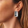 European and American INS Style Geometric Gold-Plated Titanium Square Earrings: High-End Design