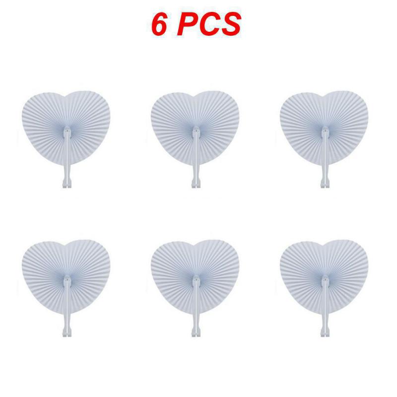 30/20/12PCS White Folding Paper Fan Anniversary Holiday Birthday Weddings Party Decor Guest Gift Souvenirs Home Decor Crafts Fan