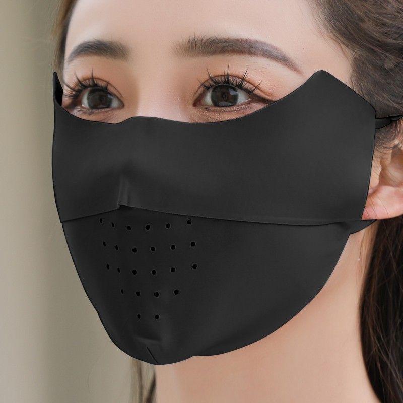 Women's UV Protection Ice-Thin Breathable Sunscreen Face and Neck Mask for Cycling & Driving