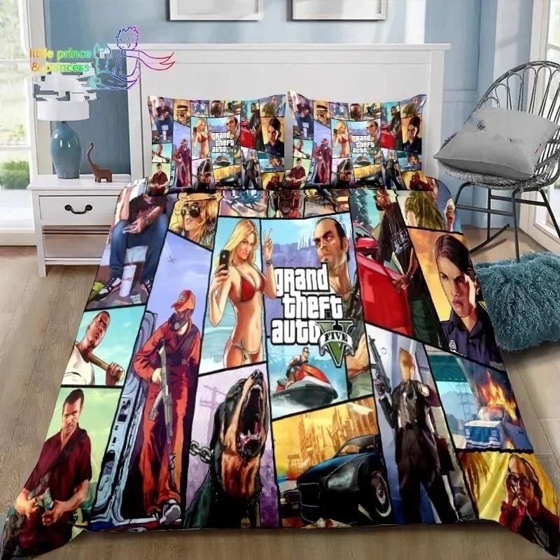 3D Print Grand Theft Auto GTA Game Gamer Bedding Set Single Twin Full Queen King Size Bed Set Aldult Kid Bedroom