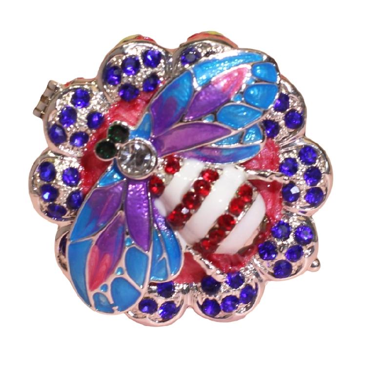

Necklaces Rings Earrings Organiser Jewelry Box With Intricate Enamel Detailing and Spacious Storage Compartments красный