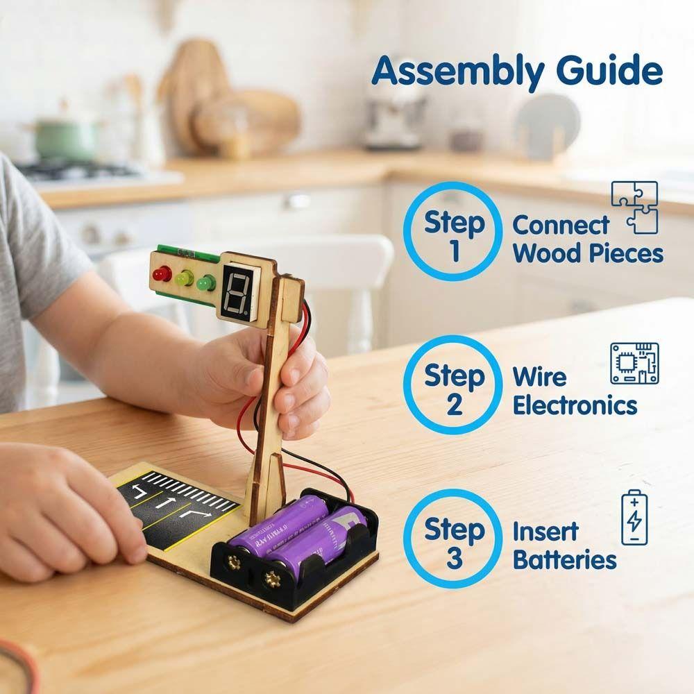 Wooden Traffic Light Model Handmade Craft Traffic Lights Model  Kids Education