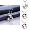 Stylish Animal Themed Heart Shaped Necklace For Girls Perfect Gift Lovers For