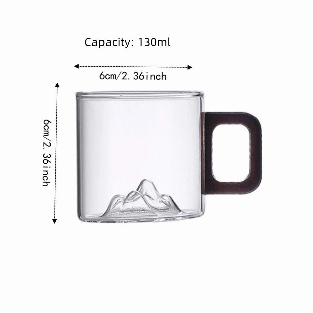 High-Temperature Resistant Clear Glass Cup Thicken Coffee Mug Latte Glass Cup Household