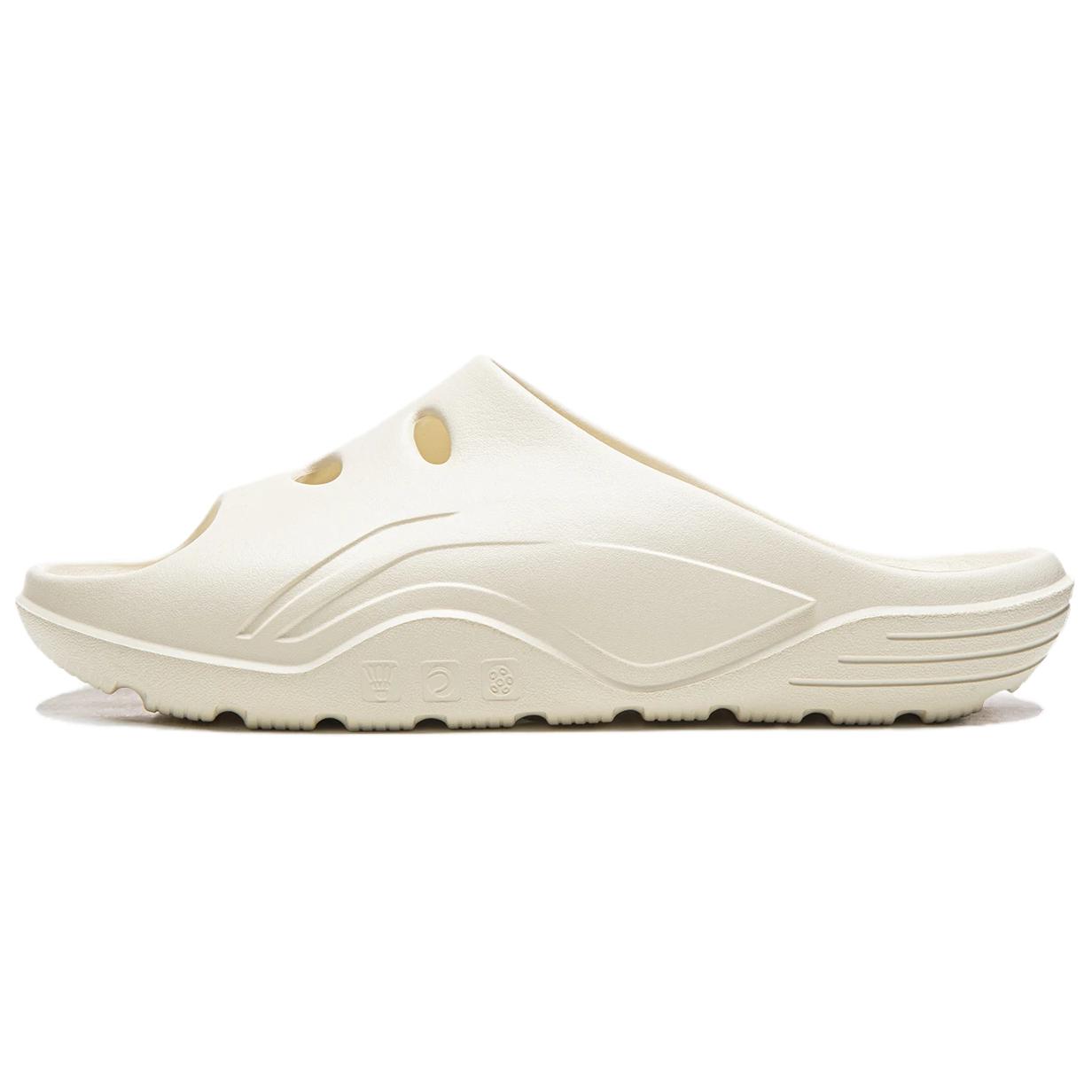 

Li Ning Badminton Collection Slide Slippers Unisex Ecru AYCV001-1 43.5