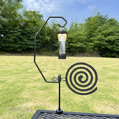 Camping Lantern Stand Light Hanger Iron Portable Stable Lamp Holder Bracket Pole for BBQ