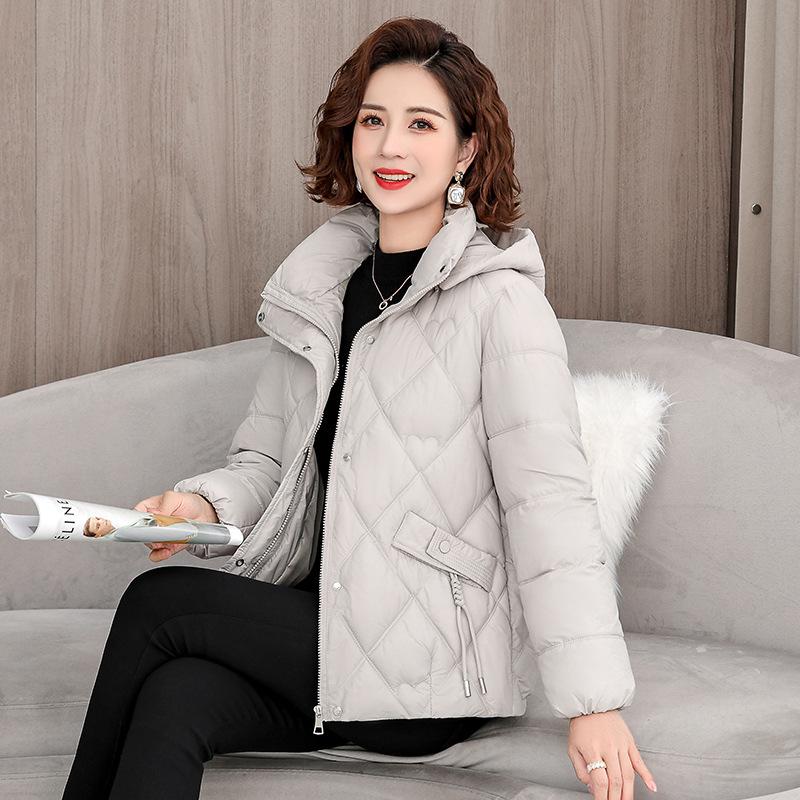 Fashion Hooded Down Padded Jacket, All-match Thin Padded Jacket, Short Padded Jacket, Age-reducing Winter Jacket