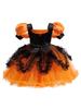 Girls' Halloween Witch Princess Dress Cosplay Masquerade with Mesh