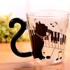 1PCS Cute Cat Glass Juice Coffee Cup Milk Tea Coffee Glass Mug Cat Tail Handle Cat Valentine's Day Lover Gifts Stainless Spoon