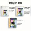 Cute Rabbit Birthday 2D Flat Pattern Flannel Blanket High quality All Seasons Warmth and Comfort Perfect for Christmas Gifts.MMT0918372