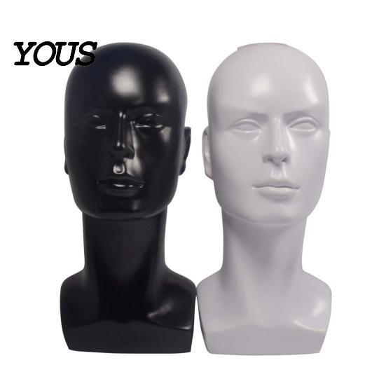Manichino Testa di Plastica Uomo Multi-Uso Modello Maschera Occhiali Cappello Parrucca Espositore Oggetti di Scena