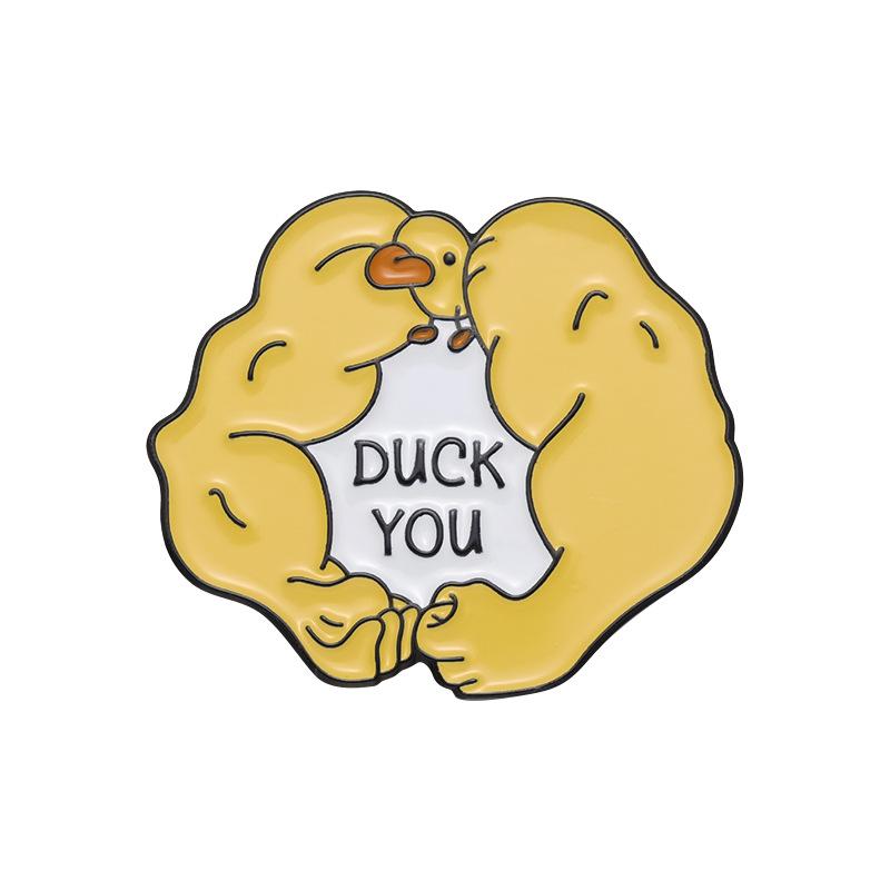 Animal Eyecatching Cartoon Duck Goose Brooch Collection In Alloy For Fun Accessories