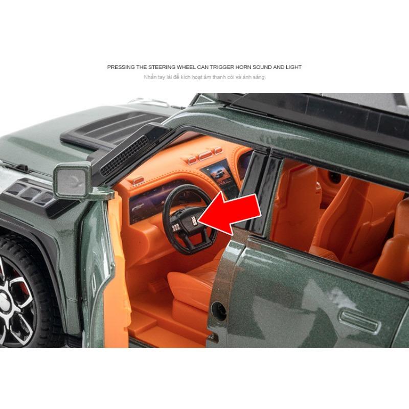 1/24 BYD Yangwang U8 SUV Alloy Car Model Diecast Metal Toy New Energy Off-Road Vehicles Car Model Sound and Light Children's Gift