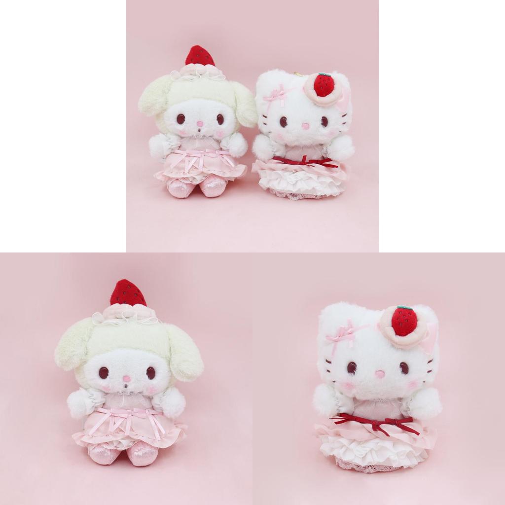 Sanrio My Melody jahodový dort plyšová klíčenka pro dívky a teenagery