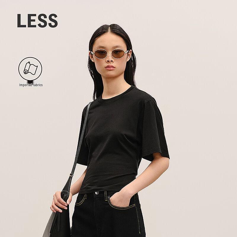 LESS 2026 Summer Casual Round Neck Short Sleeve T-Shirt M
