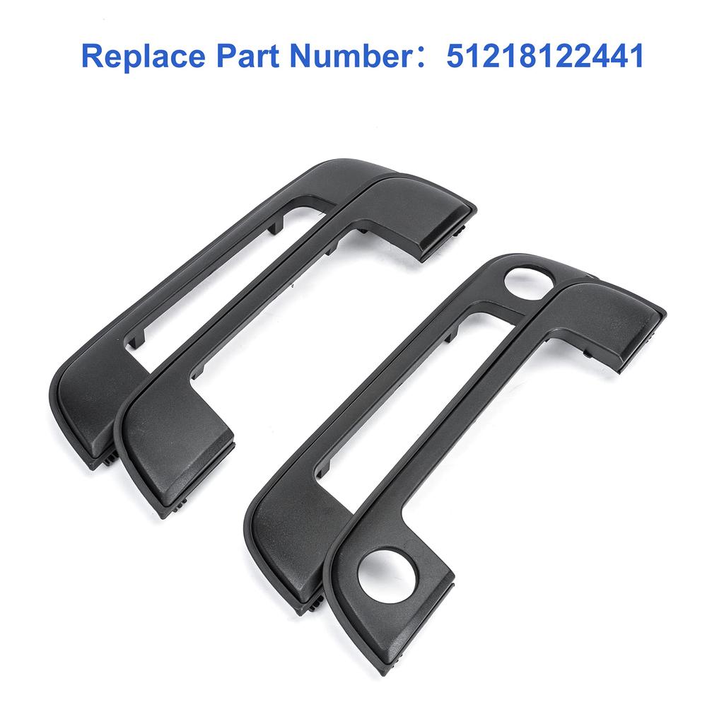 4pcs Auto Door Handle Kits Covers Replaces 51218122441 ABS Exterior Door Handle Covers Simple Installs for E36 E34 E32