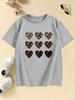 Y2k Love Heart Fashion T Shirts Graphic Short Sleeve Oneck Kids Childrens Tshirt Girls Summer Spring Casual Top Tee Shirt
