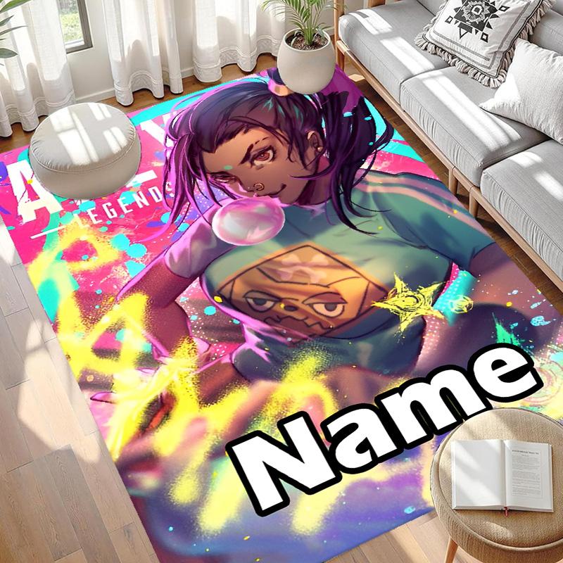 Custom Name Personalized Apex Legends Print Carpet, Versatile Home Decor Rug, for Playroom, Apartment, Balcony, Entryway, Hallway Gift