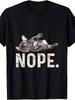 Nope Lazy French Bulldog Dog Lover Gift T-Shirt-220g10<wbr/>0% Cotton T-shirt Unisex T-Shirt