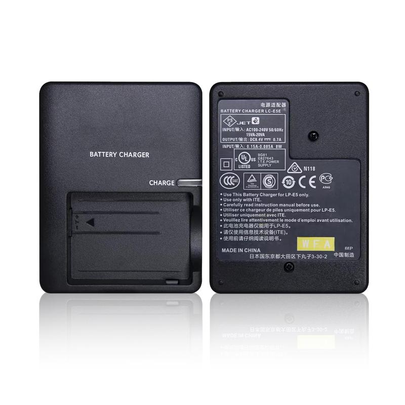 KUTOU LP-E5 Battery Charger LC E5 LC E5E for Canon EOS 1000D 450D 500D Kiss F X2 X3 Rebel T1i XS Xsi Cameras