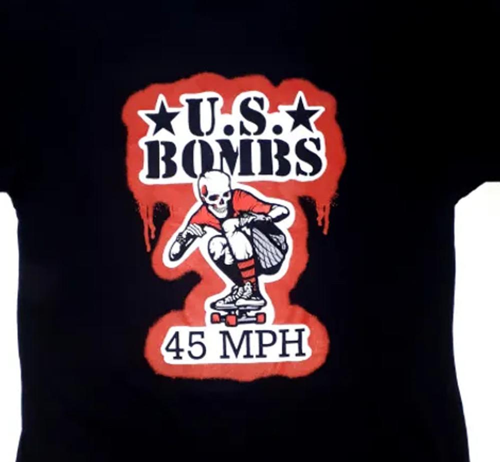 NEW US Bombs 45 MPH Rock Band T-shirt Unisex Tee All Sizes Black JM204