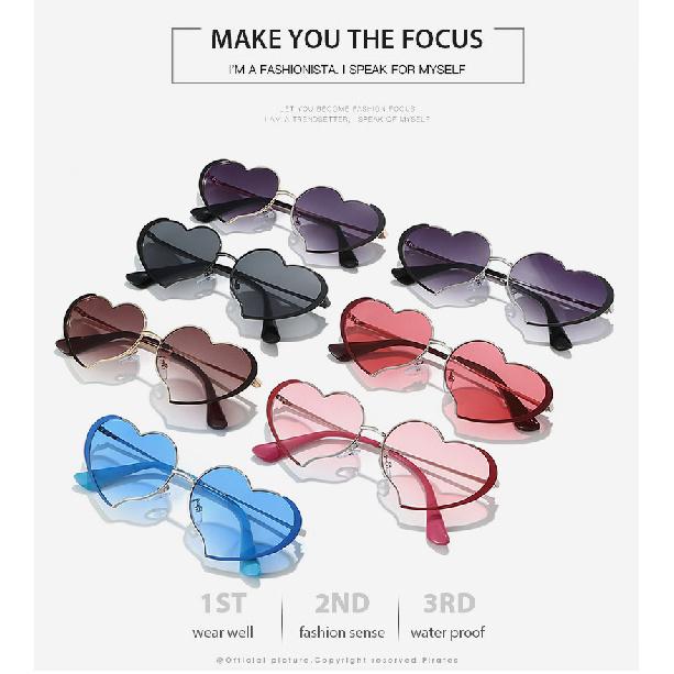 Metal Frame Sunglasses, Heart-shaped Sunglasses, Quirky Sunglasses, Street Style, Trendy Sunglasses