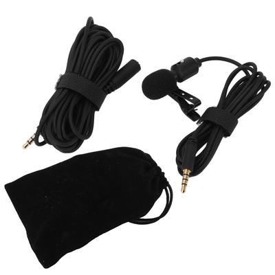 Professional Lavalier Lapel Microphone Cardioid Clip On Lapel Mic for Camera Phone Live Broadcast