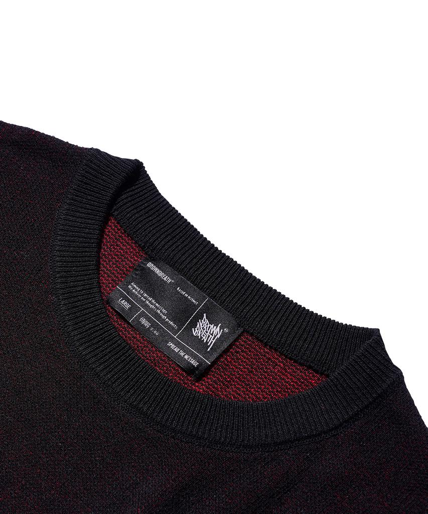 BROWNBREATH Spread Knit Vest - Black