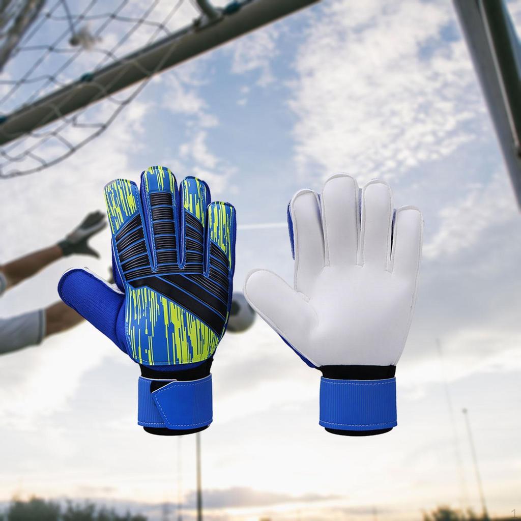 Adult Soccer Gloves with Finger Protection and Adjustable Fit