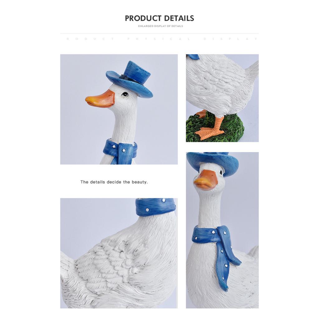 Simulated Couple Ducks Resin Home Decor