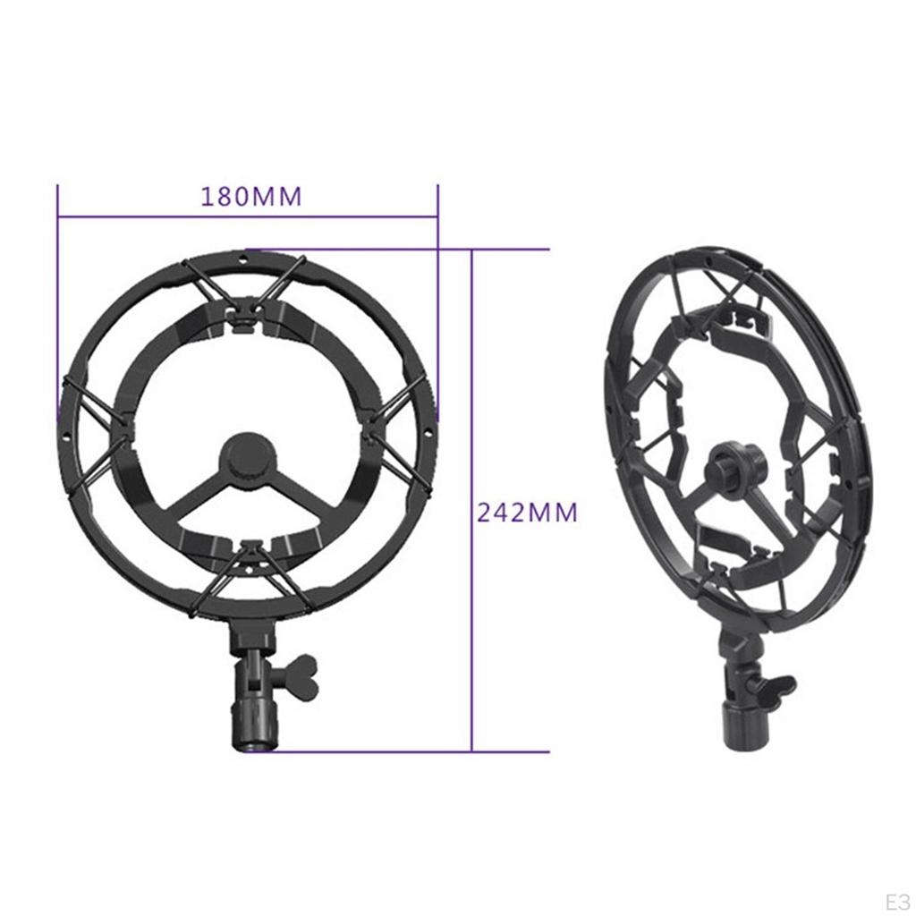 Recording Condenser Mic Shock Mount Lightweight Microphone Holder , Angle Adjustable