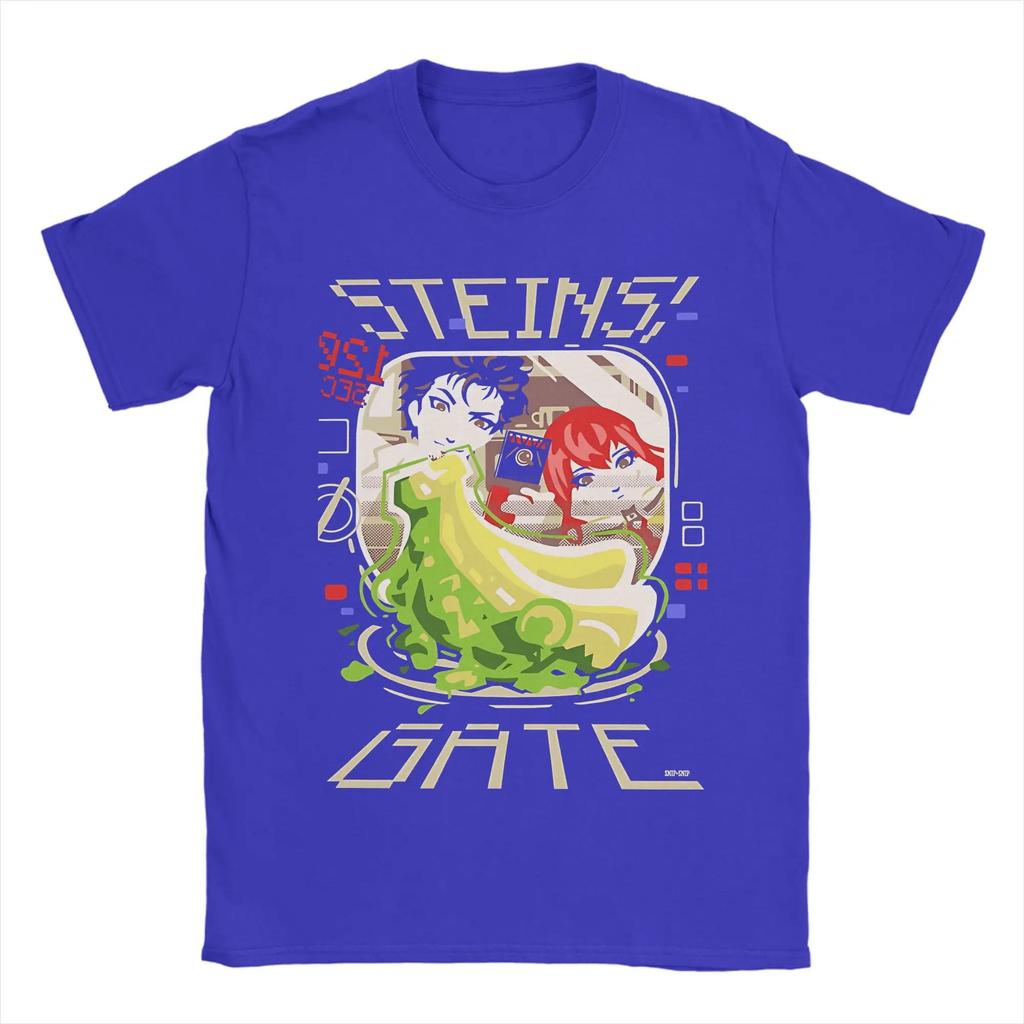 Game Steins Gate T Shirt Summer Mad Scientist Harajuku T Shirts Men Cotton Comfortable hot product Y2k Short Sleeves Classic tee