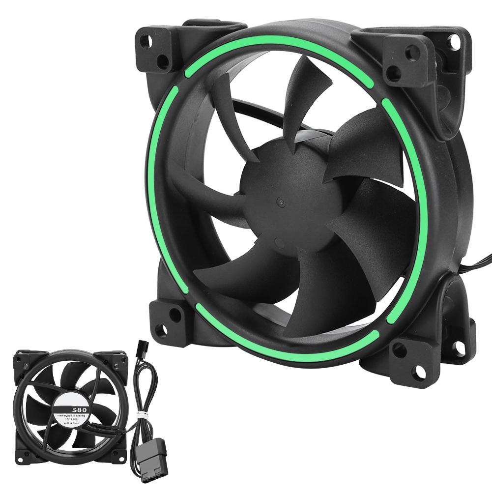 12V 24CFM LED Cooling Fan 1500RPM Silent CPU Cooler Computer Chassis Radiator