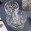 Rotating Multi-layer Jewelry Storage Box: Large Capacity Transparent Organizer for Earrings, Necklaces, and More