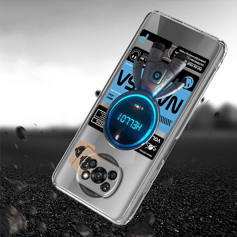 Cartoon Astronaut Luxury Clear Case For Xiaomi Mi Poco X3 NFC M3 Pro F3 F1 11 Lite 12 Redmi Note 10 9S 8 7 9 Soft Phone Cover
