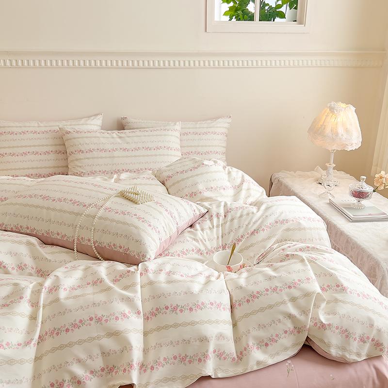 Duvet Cover Pastoral Style Quilt Cover 100% Cotton Comforter Cover Housse De Couette Soft Bed Cover (No Pillowcase)