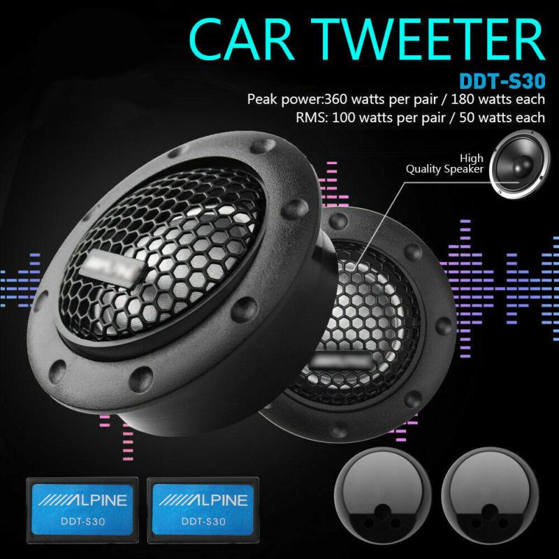 2PCS Tweeter Car Audio Silk Film For Car Modification 180W High-Pitched Audio Loudspeaker Car Audio