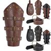 Renaissances Vikinges Costume Accessories,Medieval Pirate Leather Bracers Belt Pouch Halloween Renaissances Cosplay Costume