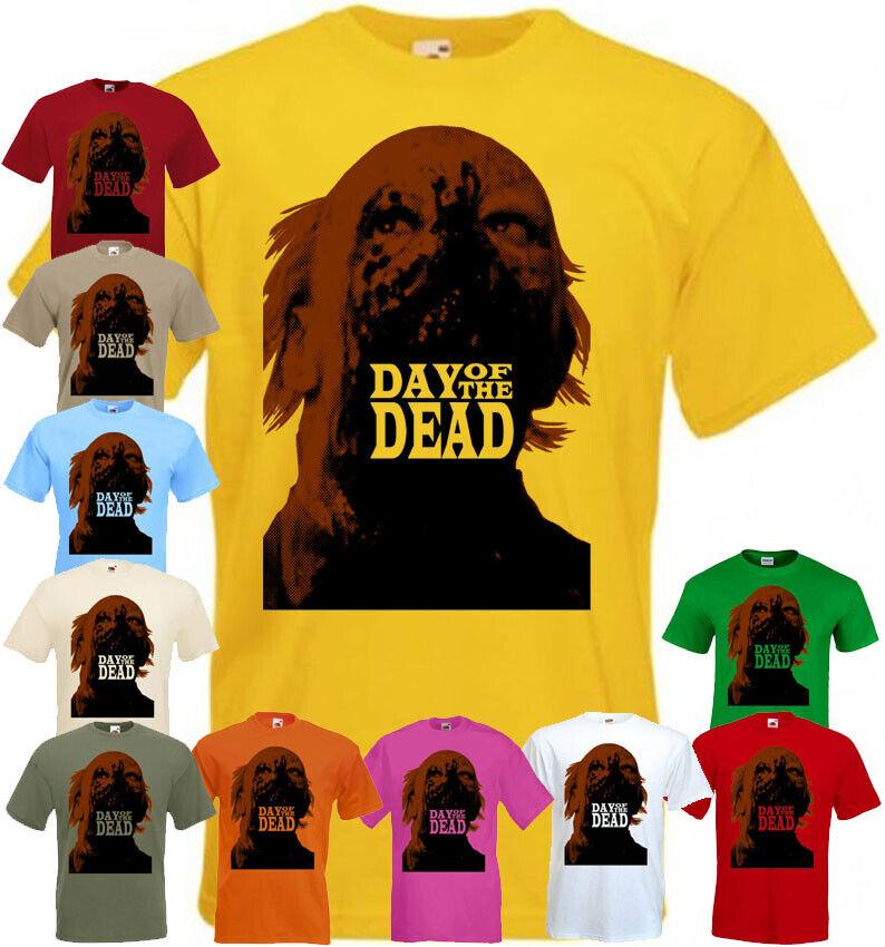 

26 Day Of The Dead v4 T-shirt yellow olive red horror movie Romero all sizes S-5XL Unisex T-Shirt XXXXL