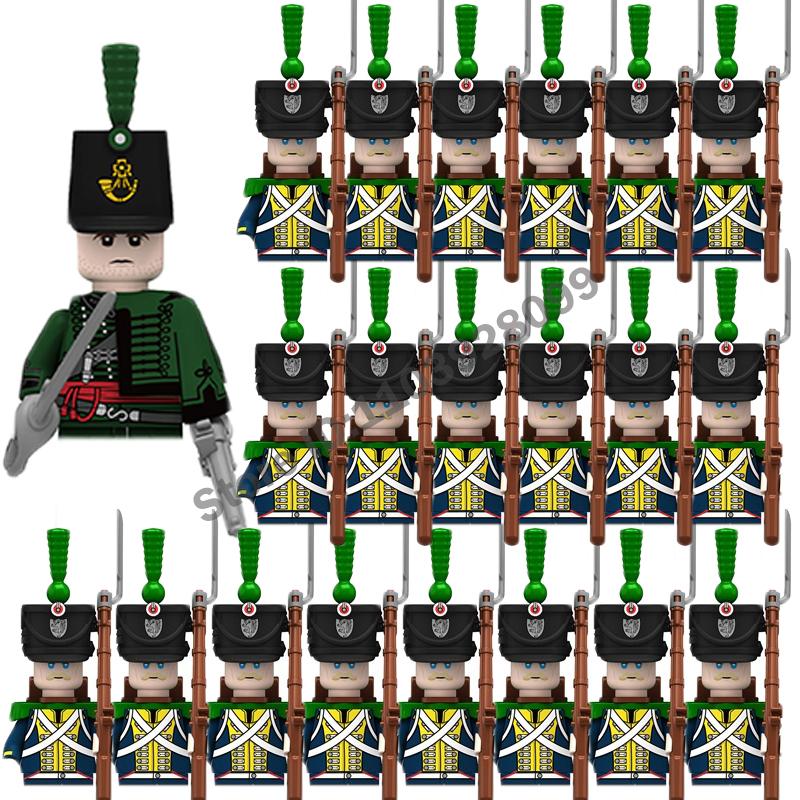 Medieval Military Building Blocks Napoleonic Wars Castle Knight Soldier Figures Weapons Guns British French Marshal Infantry Toy