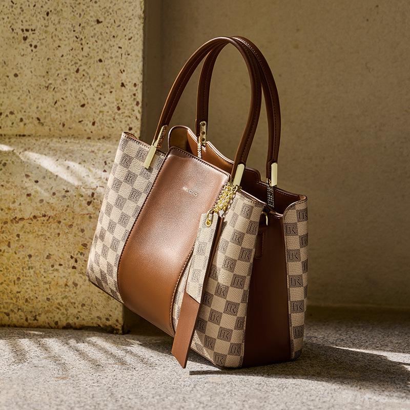 

Mrs. Qiao Women s Bag 2025 New Handbag Large Capacity Mom Bag Crossbody Bag High-end Luxury Upper Width27CM*Lower Wid хаки