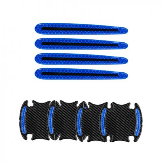 8x Reflective Car Door Handle Scratch Protector Cover Sticker Pads Accessories