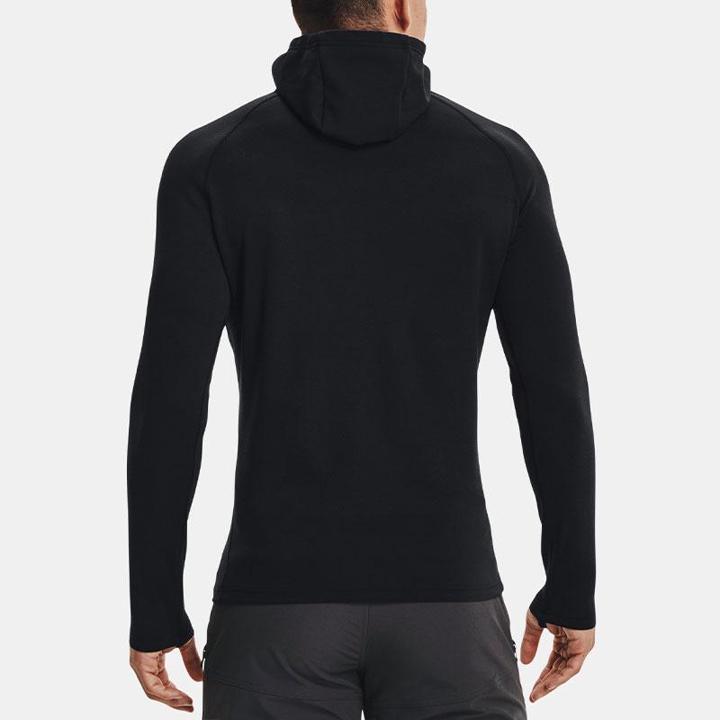 Under Armour Base™ 3.0 Hoodie Solid Color Pullover Sweatshirt Men Hoodies Black 1365685-001