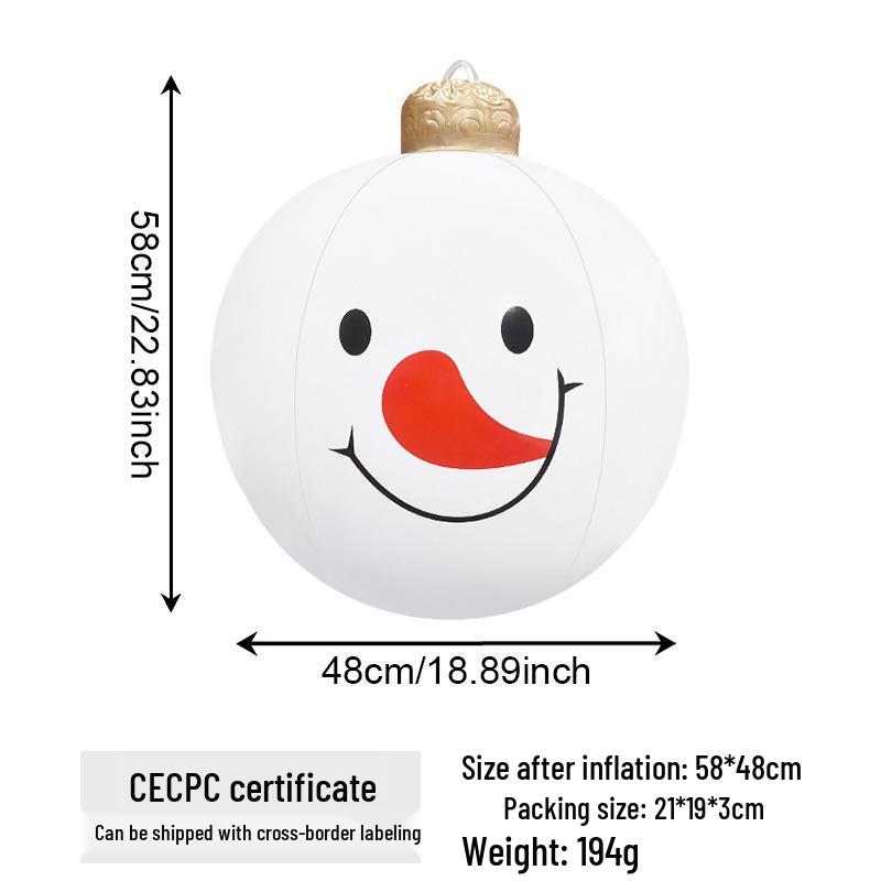Décoration de boule gonflable de Noël d'extérieur pour les fêtes et les cours