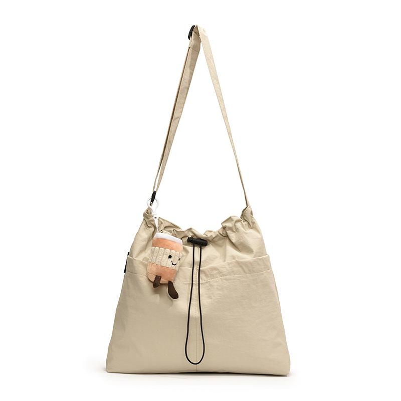 Women's Solid Color Tote Bag Wide Shoulder Strap Shoulder Bag Crossbody Bag